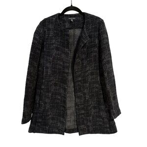 Eileen‎ Fisher Crosshatch Cotton & Tencel Stretch Jacket Size XS